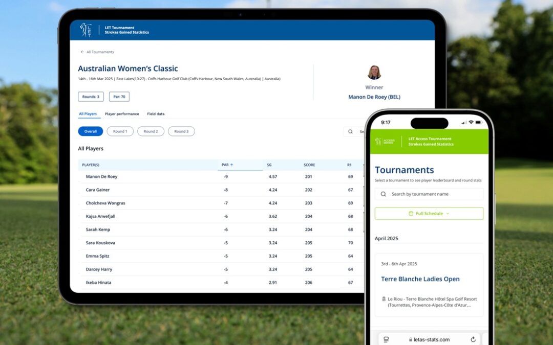 El Ladies European Tour confía en Upgame by TrackMan para gestionar las estadísticas de juego del LET y del LET Access Series