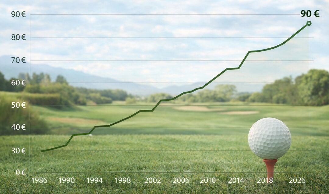 La cuota federativa de golf en España superará los noventa euros en 2026 tras una subida ligada al IPC