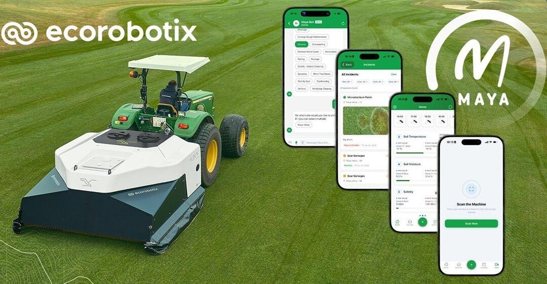 Maya y Ecorobotix se unen para definir el futuro de la agronomía digital en césped deportivo y espacios verdes