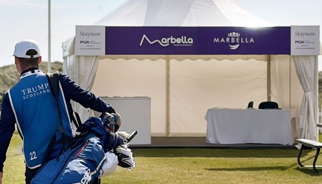 Marbella promociona su oferta turística y deportiva en el Legends Tour durante la celebración del torneo en Aberdeen